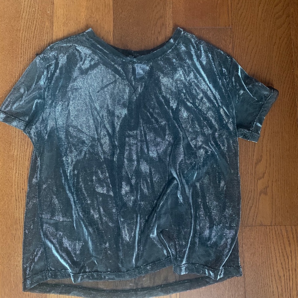 mesh shimmery party top
